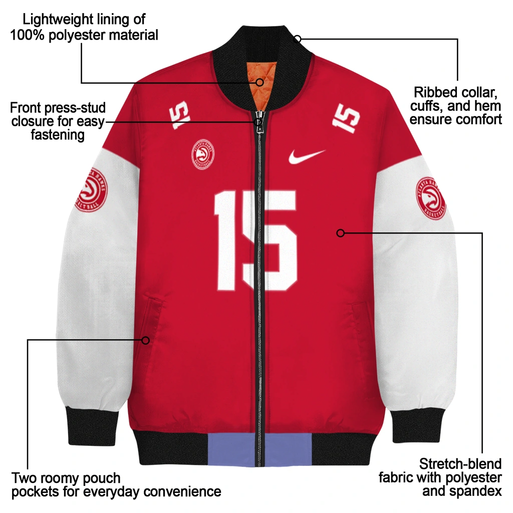 custom atlanta hawks team patch red bomber jacket new arrival custom atlanta hawks team patch red bomber jacket new arrival