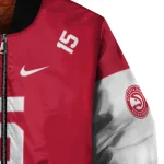 custom atlanta hawks team patch red bomber jacket best selling