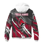 custom ball state cardinals claw mesh red gray windbreaker jacket best selling