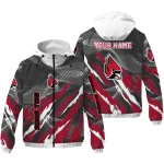 custom ball state cardinals claw mesh red gray windbreaker jacket best selling