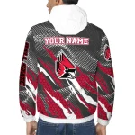 custom ball state cardinals claw mesh red gray windbreaker jacket best selling