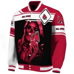 custom ball state cardinals reaper hands red black varsity jacket best selling
