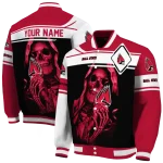 custom ball state cardinals reaper hands red black varsity jacket best selling