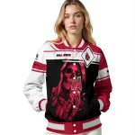 custom ball state cardinals reaper hands red black varsity jacket best selling