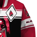 custom ball state cardinals reaper hands red black varsity jacket best selling