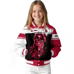 custom ball state cardinals reaper hands red black varsity jacket best selling