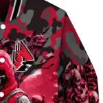 custom ball state cardinals skull horde red varsity jacket best selling