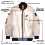 custom baltimore orioles athlete pinstripes white bomber jacket best selling