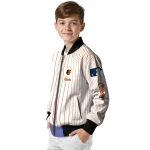 custom baltimore orioles athlete pinstripes white bomber jacket best selling