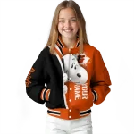 custom baltimore orioles snoopy head orange varsity jacket best selling