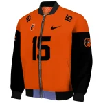 custom baltimore orioles team patch orange bomber jacket best selling