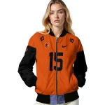 custom baltimore orioles team patch orange bomber jacket best selling