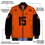 custom baltimore orioles team patch orange bomber jacket best selling