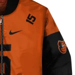custom baltimore orioles team patch orange bomber jacket best selling
