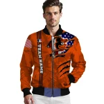 custom baltimore orioles us flag claws orange bomber jacket best selling