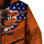 custom baltimore orioles us flag claws orange bomber jacket best selling