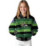 custom baltimore ravens clover green lines green black varsity jacket best selling