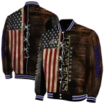 custom baltimore ravens flag wood brown varsity jacket best selling