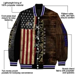 custom baltimore ravens flag wood brown varsity jacket best selling