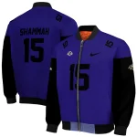 custom baltimore ravens team patch purple bomber jacket best selling