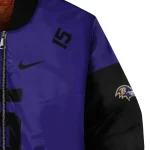 custom baltimore ravens team patch purple bomber jacket best selling