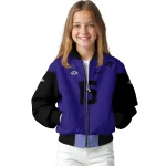 custom baltimore ravens team patch purple bomber jacket best selling