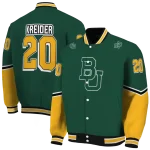 custom baylor bears chevron style green varsity jacket best selling