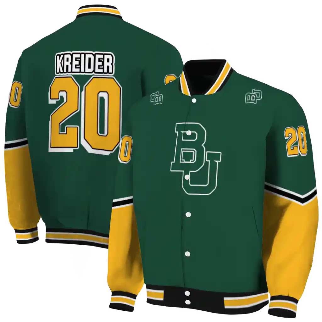 custom baylor bears chevron style green varsity jacket fashion forward custom baylor bears chevron style green varsity jacket fashion forward