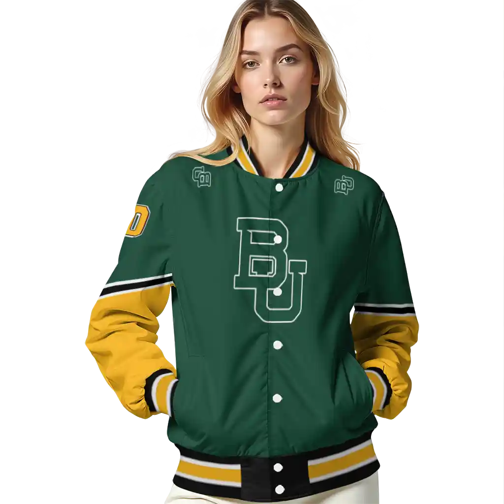custom baylor bears chevron style green varsity jacket latest model custom baylor bears chevron style green varsity jacket latest model