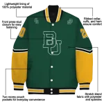 custom baylor bears chevron style green varsity jacket best selling