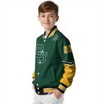 custom baylor bears chevron style green varsity jacket best selling