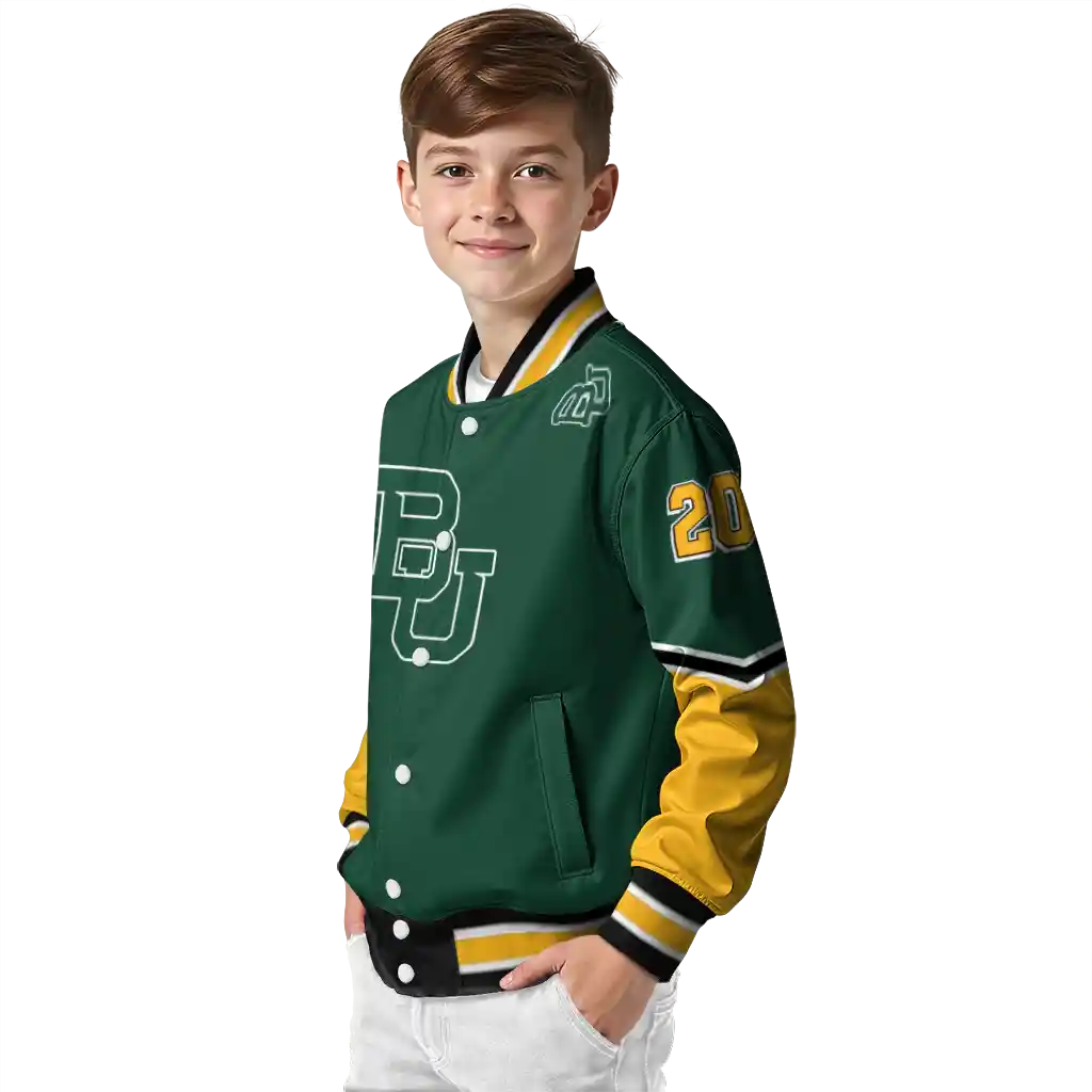 custom baylor bears chevron style green varsity jacket trendy custom baylor bears chevron style green varsity jacket trendy
