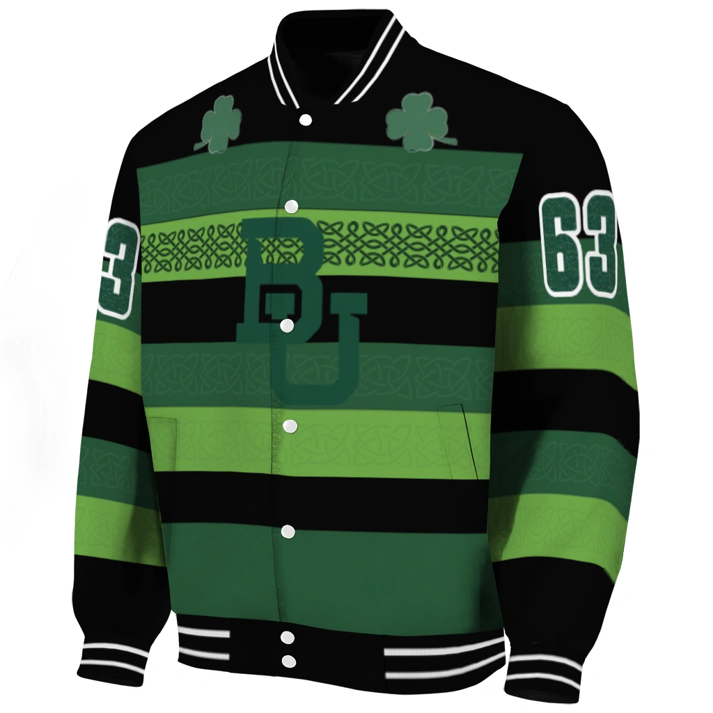 custom baylor bears clover green lines green black varsity jacket best selling custom baylor bears clover green lines green black varsity jacket best selling