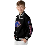 custom boise state broncos american flag skull black varsity jacket best selling