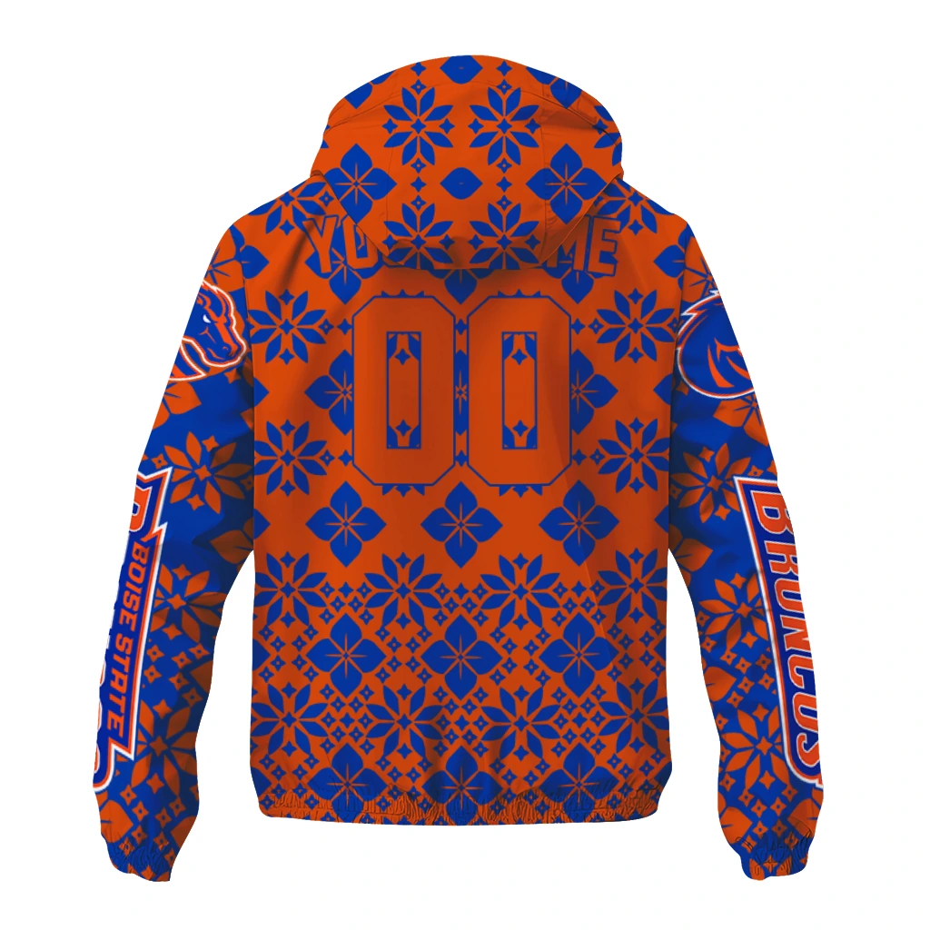 custom boise state broncos geometric blossom orange windbreaker jacket fashion forward custom boise state broncos geometric blossom orange windbreaker jacket fashion forward