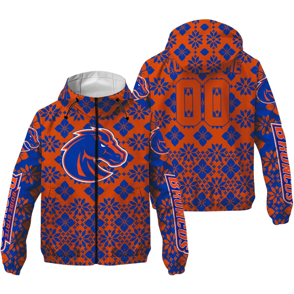 custom boise state broncos geometric blossom orange windbreaker jacket high quality custom boise state broncos geometric blossom orange windbreaker jacket high quality