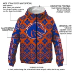 custom boise state broncos geometric blossom orange windbreaker jacket best selling
