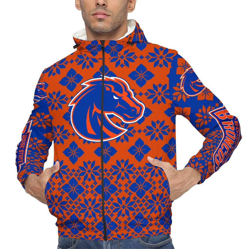 custom boise state broncos geometric blossom orange windbreaker jacket top rated custom boise state broncos geometric blossom orange windbreaker jacket top rated