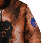 custom boise state broncos skull cluster orange bomber jacket best selling