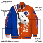 custom boise state broncos snoopy head orange varsity jacket best selling