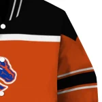 custom boise state broncos stripe statement orange black varsity jacket best selling