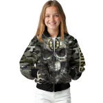 custom boston bruins camouflage skull camouflage bomber jacket best selling