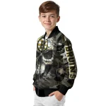 custom boston bruins camouflage skull camouflage bomber jacket best selling