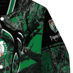 custom boston celtics antlers motif green black varsity jacket best selling