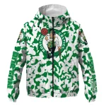 custom boston celtics camouflage mashup green windbreaker jacket best selling