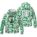 custom boston celtics camouflage mashup green windbreaker jacket best selling