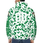 custom boston celtics camouflage mashup green windbreaker jacket best selling