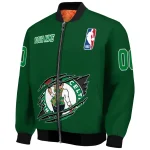 custom boston celtics claw slash green bomber jacket best selling