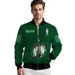 custom boston celtics claw slash green bomber jacket best selling