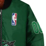 custom boston celtics claw slash green bomber jacket best selling